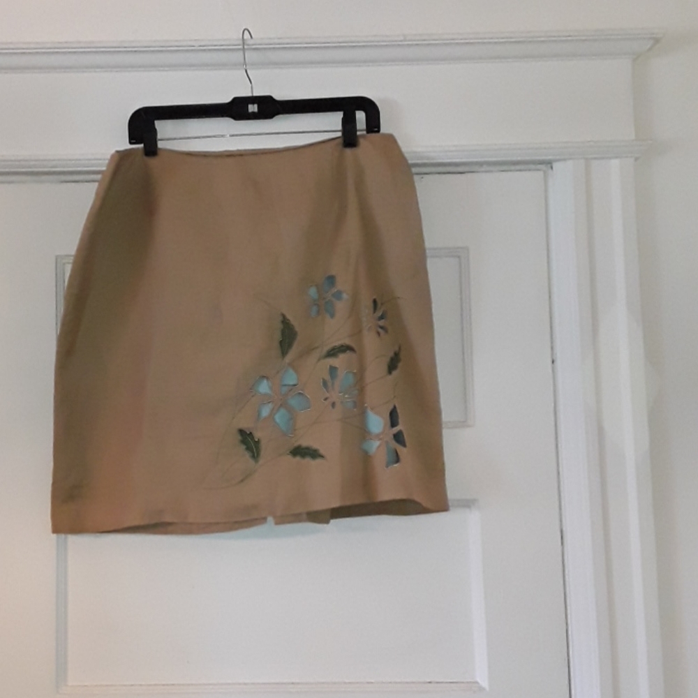 💛Beige & Turquoise Skirt